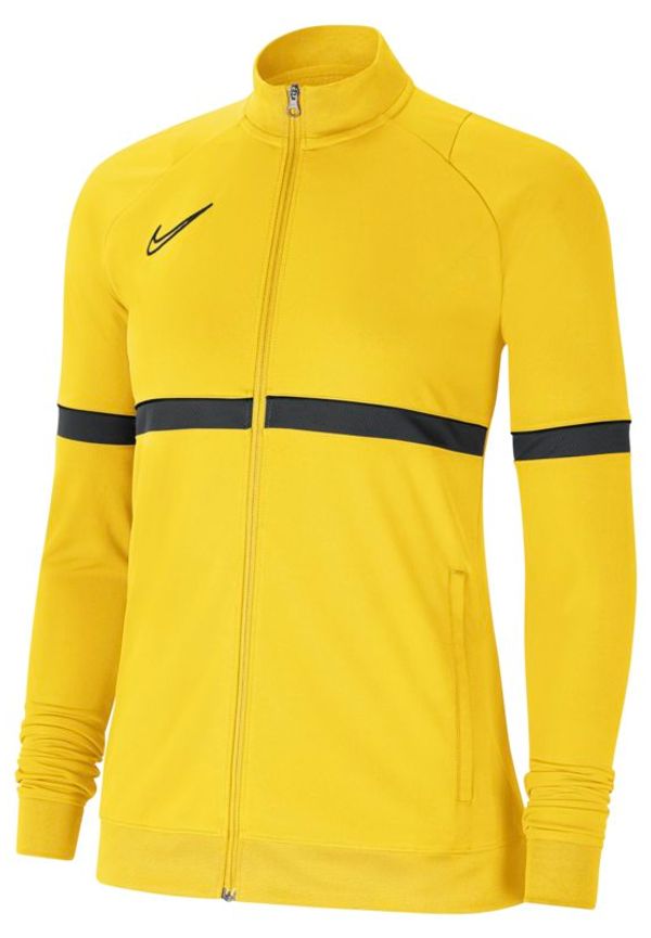 Stickad fotbollsjacka Nike Dri-FIT Academy för kvinnor - Gul