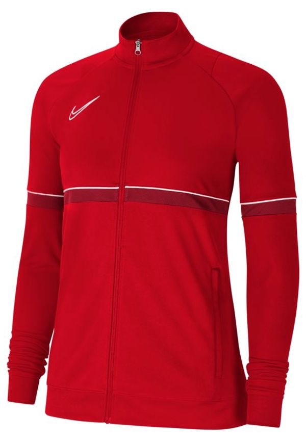 Stickad fotbollsjacka Nike Dri-FIT Academy för kvinnor - Röd