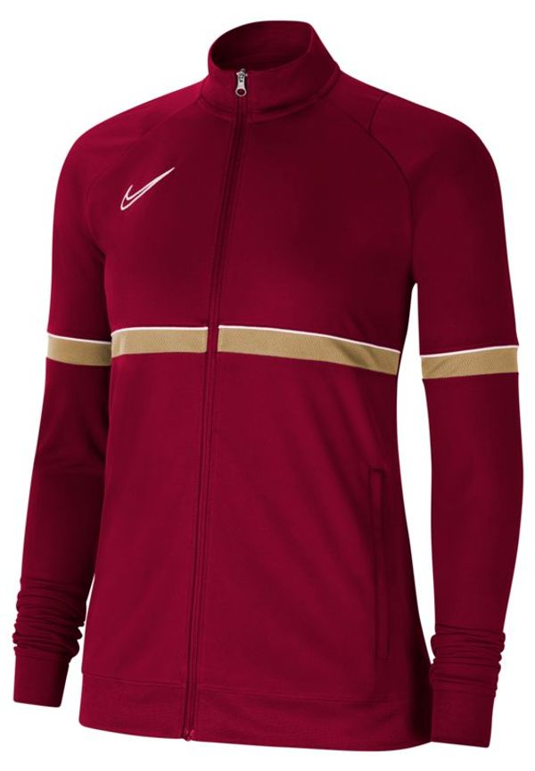 Stickad fotbollsjacka Nike Dri-FIT Academy för kvinnor - Röd