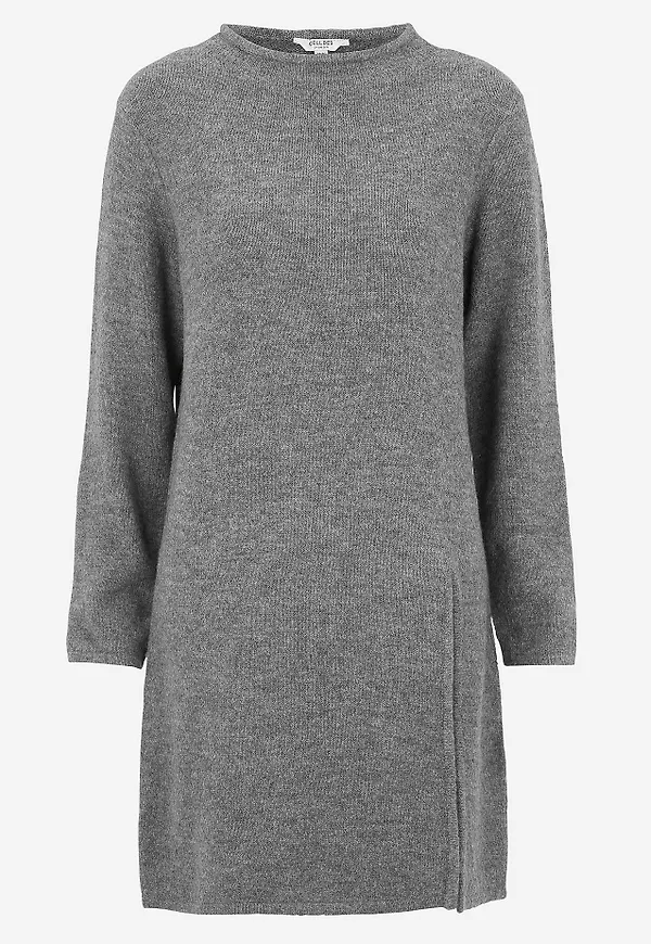 Stickad tunika med slits