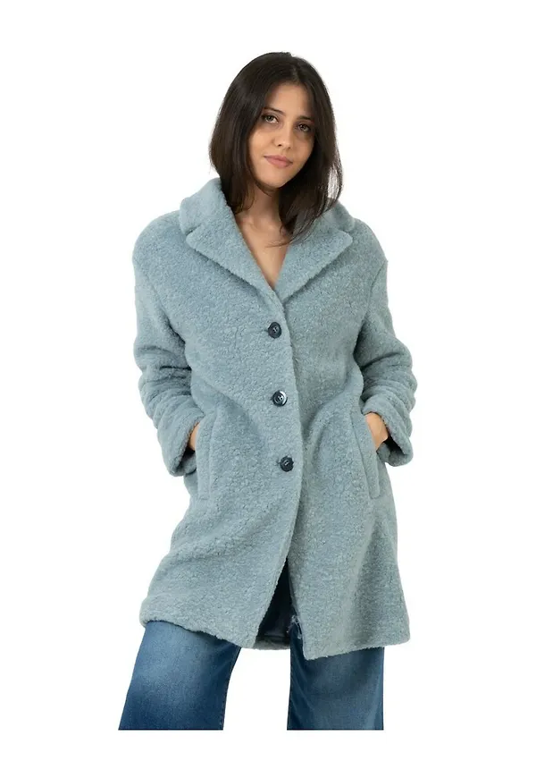 Stimm Single-Breasted Coats Blå, Dam