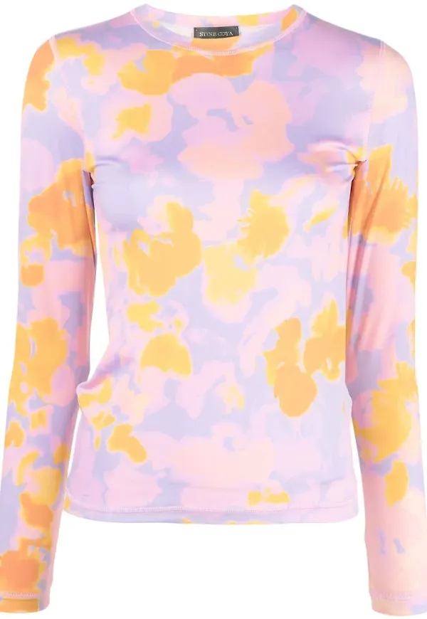 Stine Goya Juno batikfärgad t-shirt - Rosa