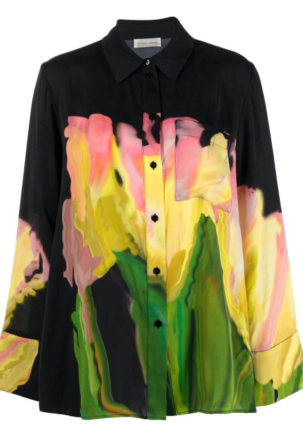 Stine Goya Summer skjorta med penseldrag - Svart