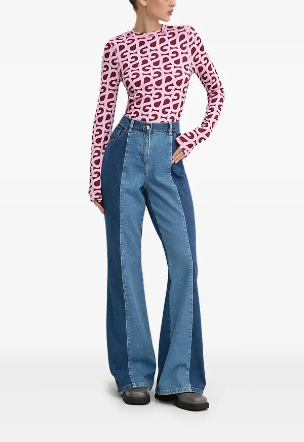 Stine Goya tvåfärgade jeans - Blå