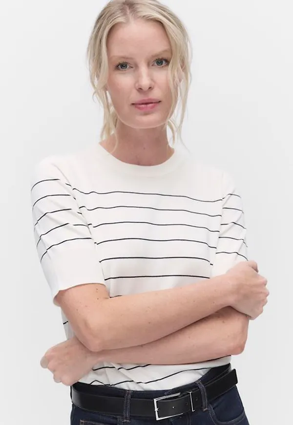Stockh lm Alicia knitted tee Toppar STRIPE Dam XS