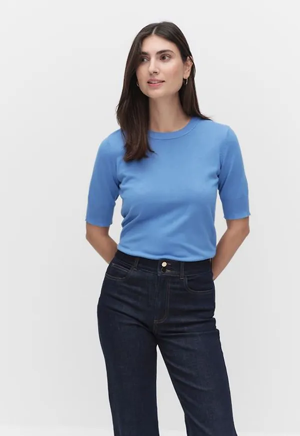 Stockh lm Alicia knitted tee Toppar BLUE Dam XS