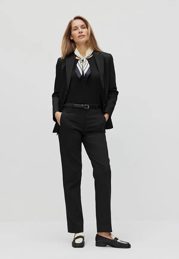 MQ Marqet Stockh lm Desi Straight Trousers Kostymbyxor Black Dam 46