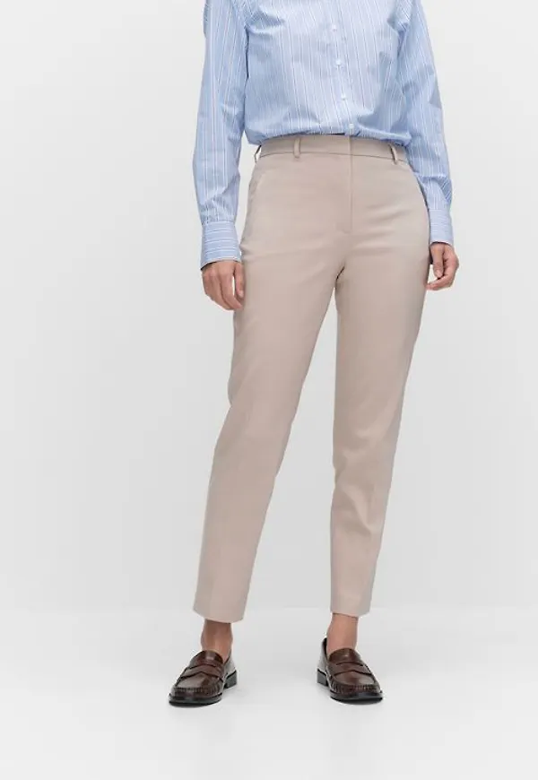 Stockh lm Desi Trousers Kostymbyxor Light Beige Dam 46 MQ Marqet