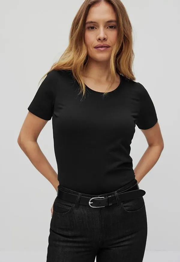 MQ Marqet Stockh lm Ella Top T-shirts Black Dam XS