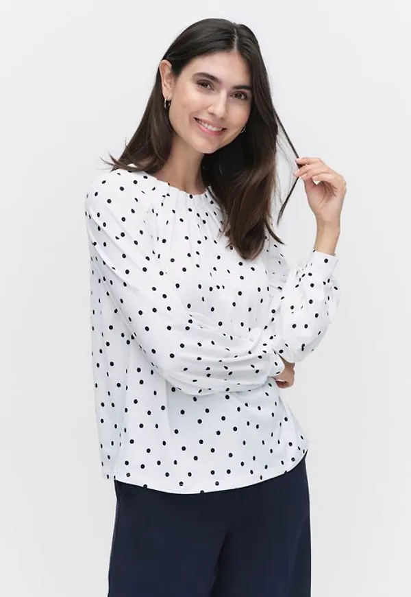 Stockh lm Felicia top Toppar WHITE DOT PRINT Dam S