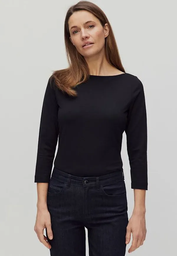 MQ Marqet Stockh lm Linn Top Långärmad T-shirt Black Dam XL