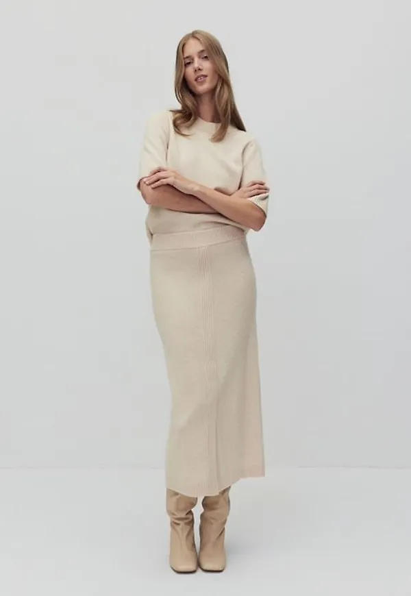 Stockh lm Malin knitted skirt Midikjol