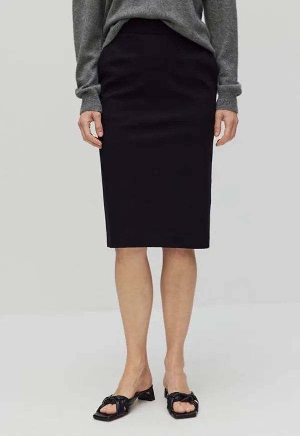 MQ Marqet Stockh lm Petra Skirt Midikjol Black Dam 34