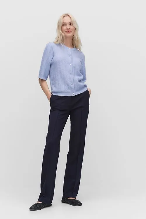 MQ Marqet Stockh lm Petra Straight Trousers Kostymbyxor Night Sky Dam 34