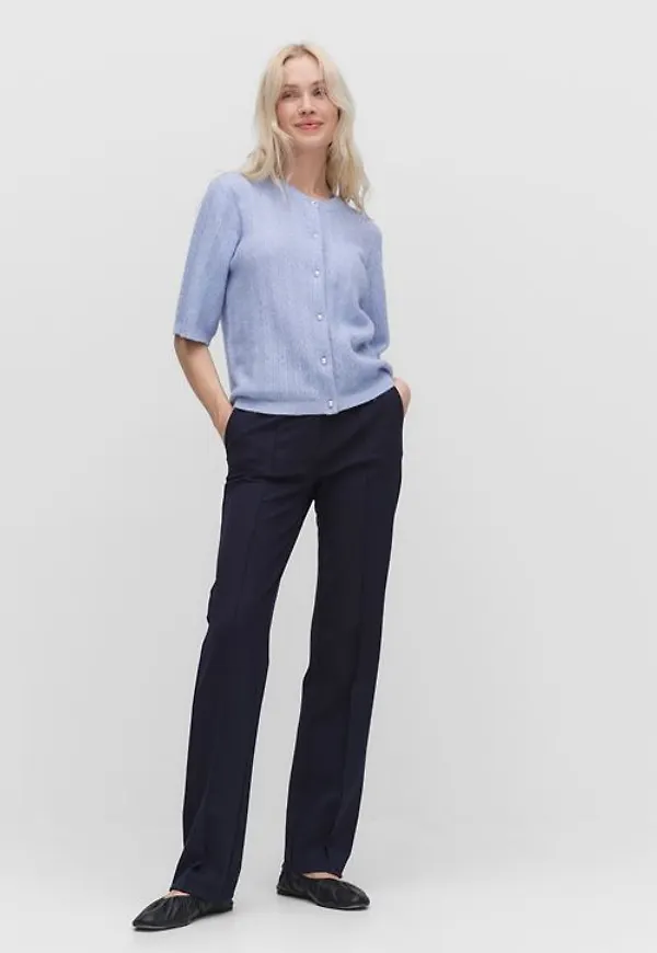 MQ Marqet Stockh lm Petra Straight Trousers Kostymbyxor Night Sky Dam 34
