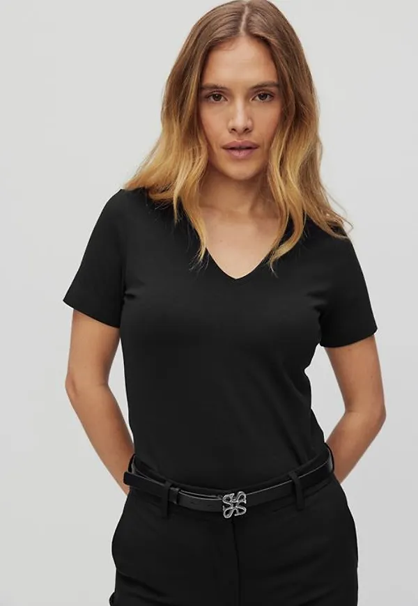 MQ Marqet Stockh lm Sandra Top T-shirts Black Dam XS