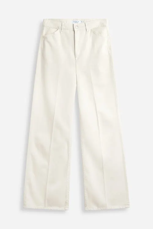 Stockh lm Sophie Denim Trousers Hög Midja Jeans Ecru Dam 36 MQ Marqet
