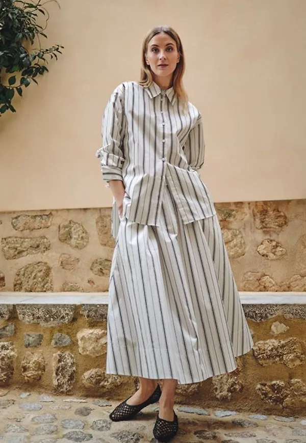 Stockh lm Studio Carmelia skirt Kjolar BLACK STRIPE Dam XS