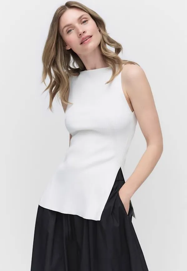 Stockh lm Studio Claudette knitted top Toppar WHITE Dam XS