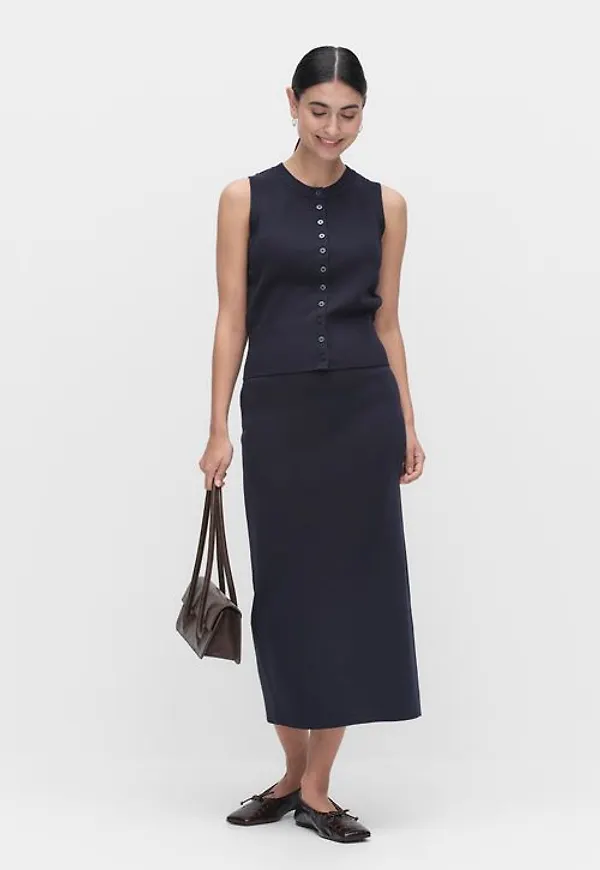 Stockh lm Studio Emery knitted skirt Kjolar NAVY Dam XS