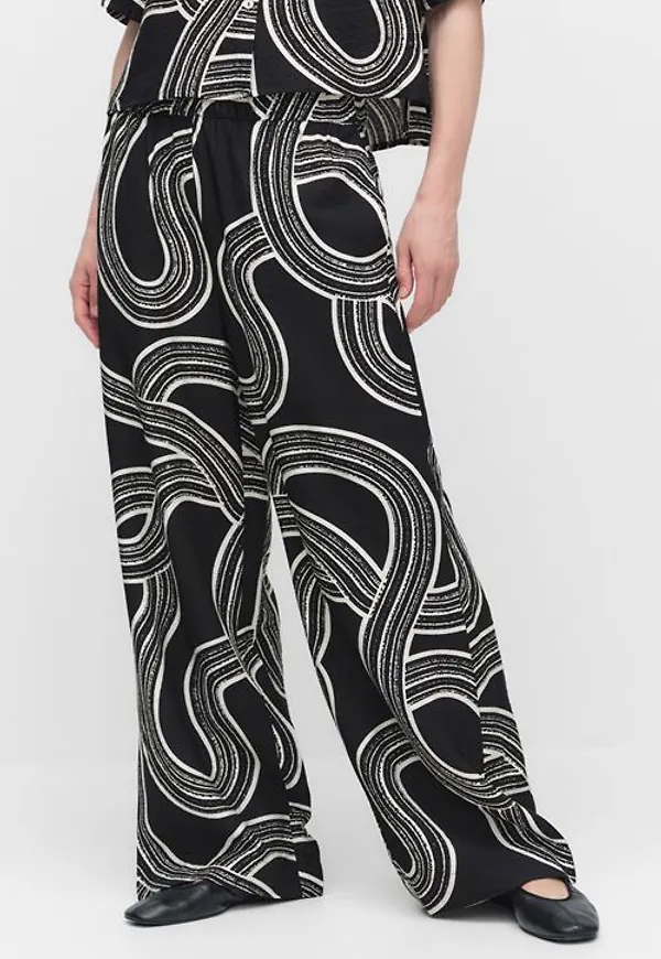 Stockh lm Studio Gaia trousers Byxor BLACK PRINT Dam XS