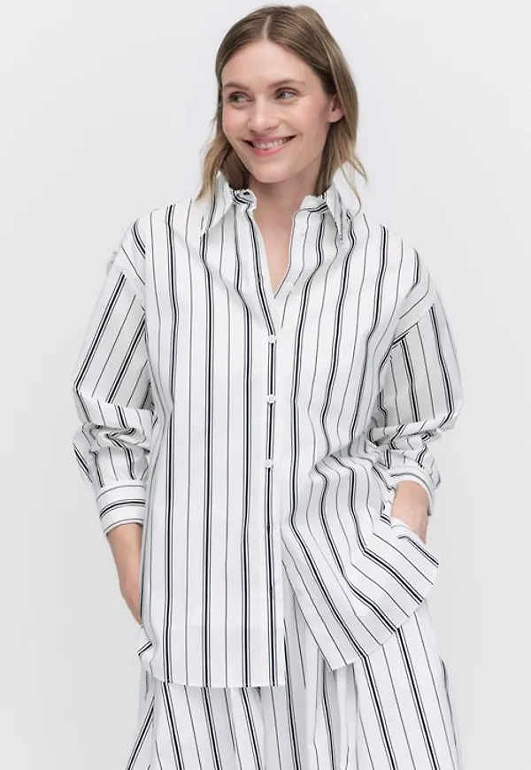 MQ Marqet Stockh lm Studio Shelly Shirt Skjortor Black Stripe Dam XS