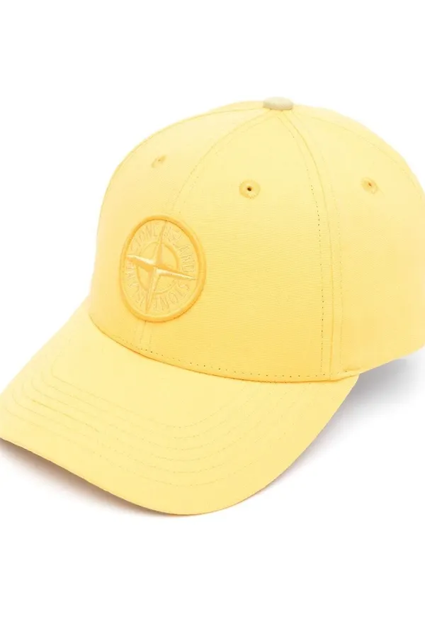 Stone Island basebollkeps med kompass - Gul