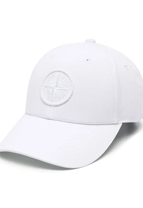 Stone Island basebollkeps med kompass - Vit