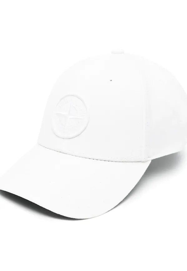Stone Island basebollkeps med kompass - Vit