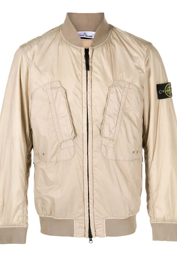 Stone Island bomberjacka med kompassmärke - Neutral