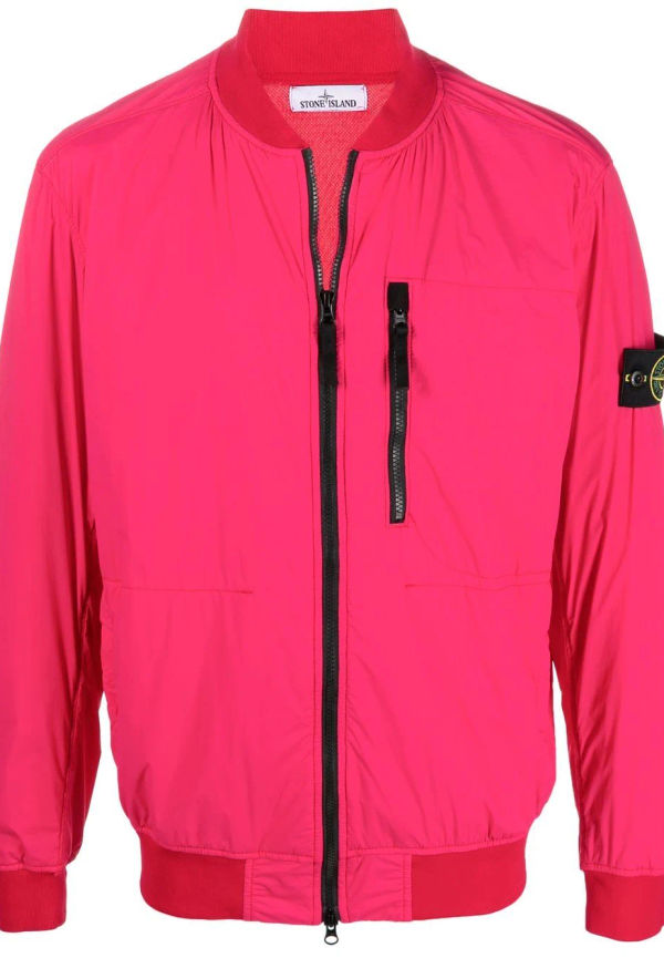Stone Island bomberjacka med kompassmärke - Rosa