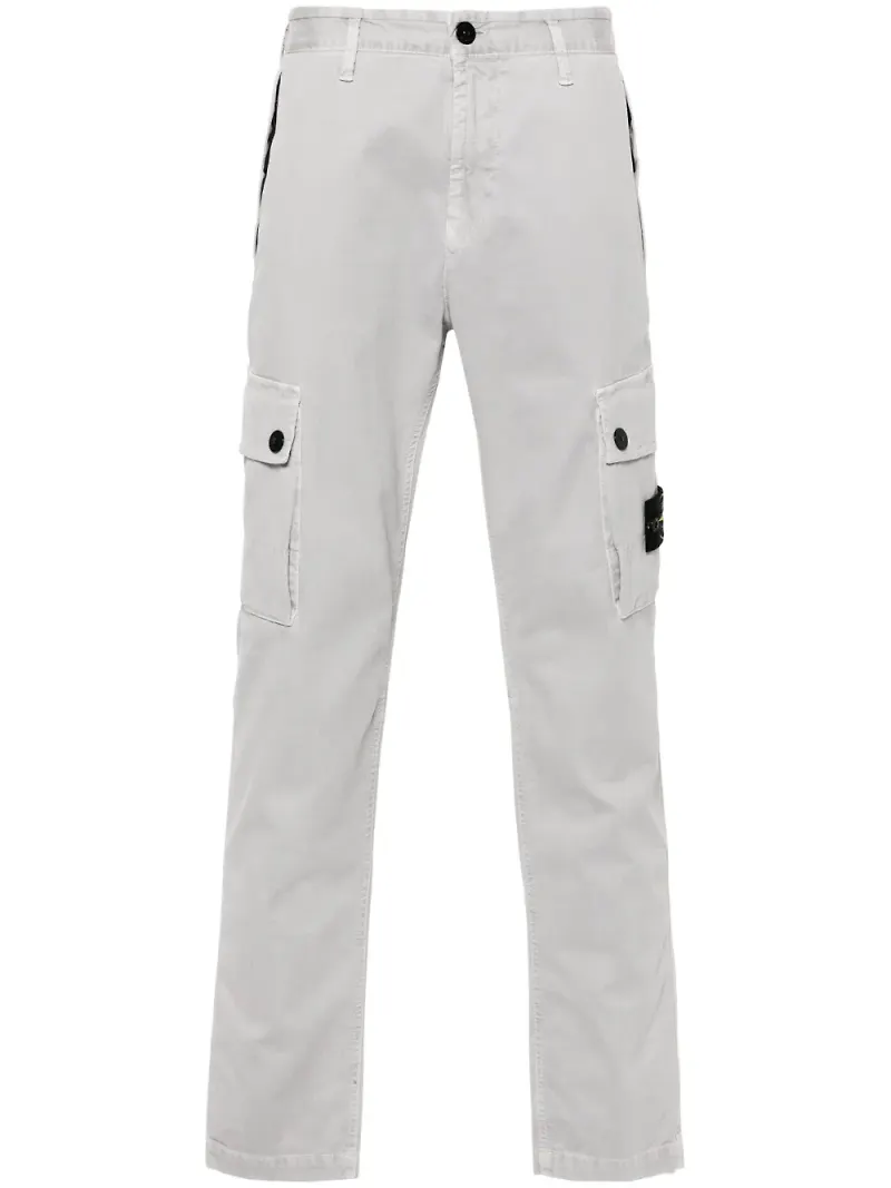 Stone Island cargobyxor med kompassmärke - Grå