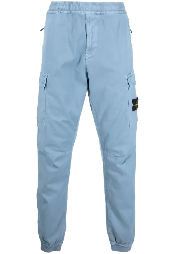 Stone Island cargobyxor med kompassmärke - Blå