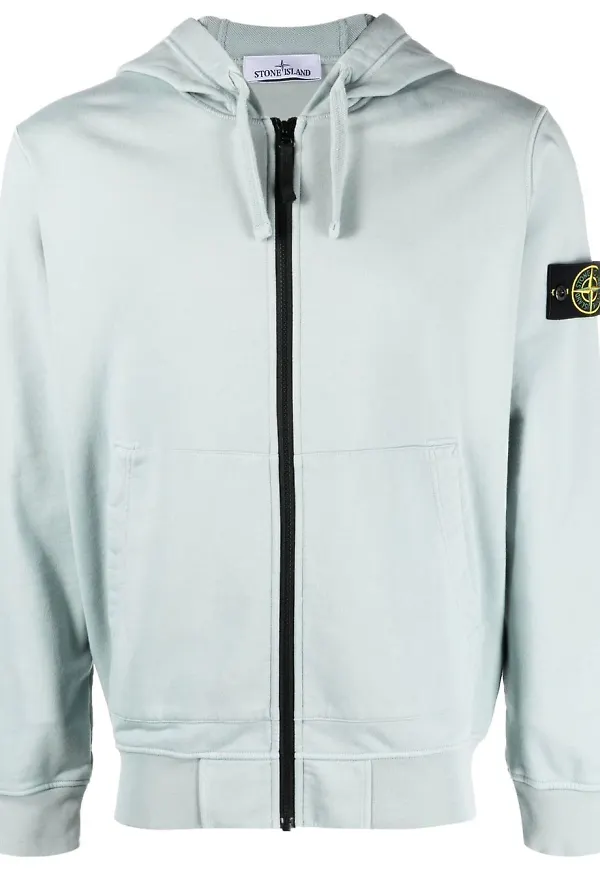 Stone Island Compass-logo zip-up hoodie - Blå