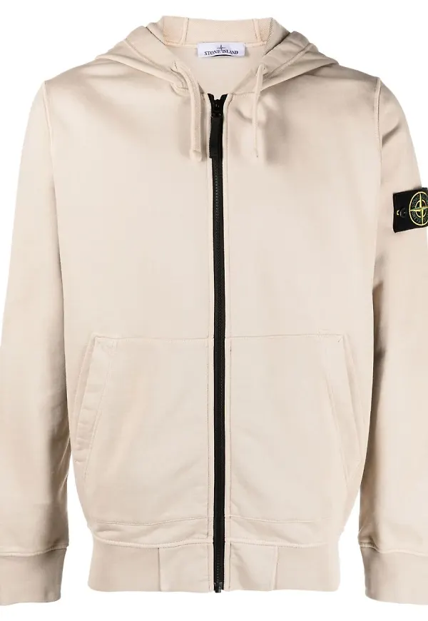 Stone Island Compass-logo zip-up hoodie - Neutral