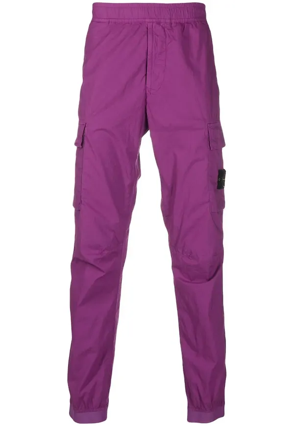 Stone Island Compass-motif cargo trousers - Lila