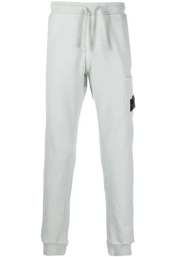 Stone Island compass-patch tapered trousers - Grå