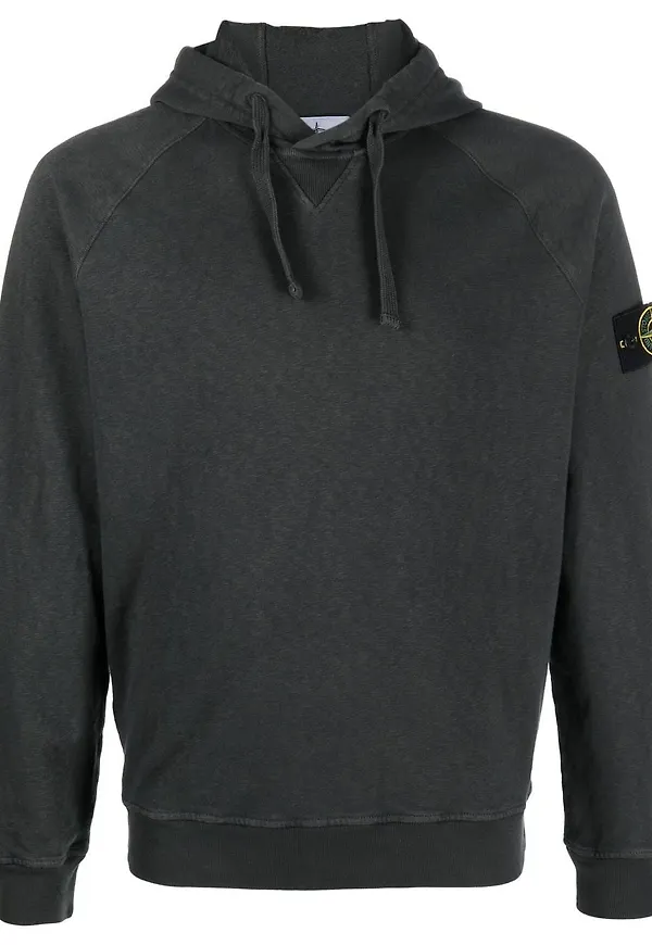 Stone Island Compass patch-detail hoodie - Grå