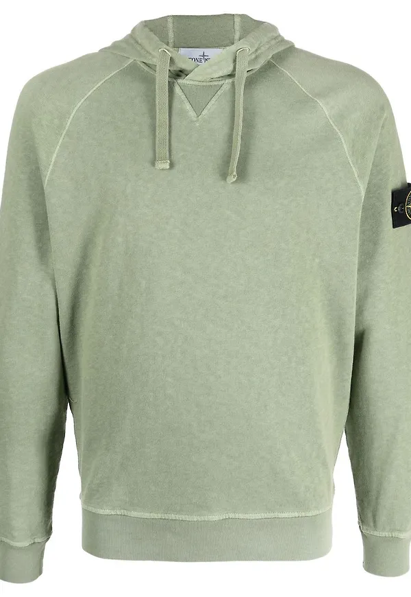 Stone Island Compass patch-detail hoodie - Grön