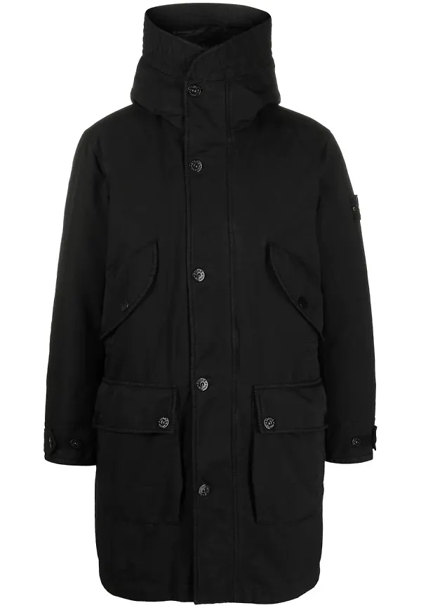 Stone Island David-TC dunjacka med huva - Svart