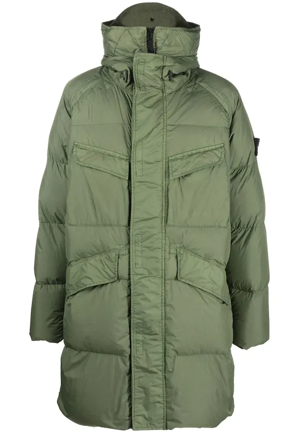 Stone Island dunjacka med kompass - Grön
