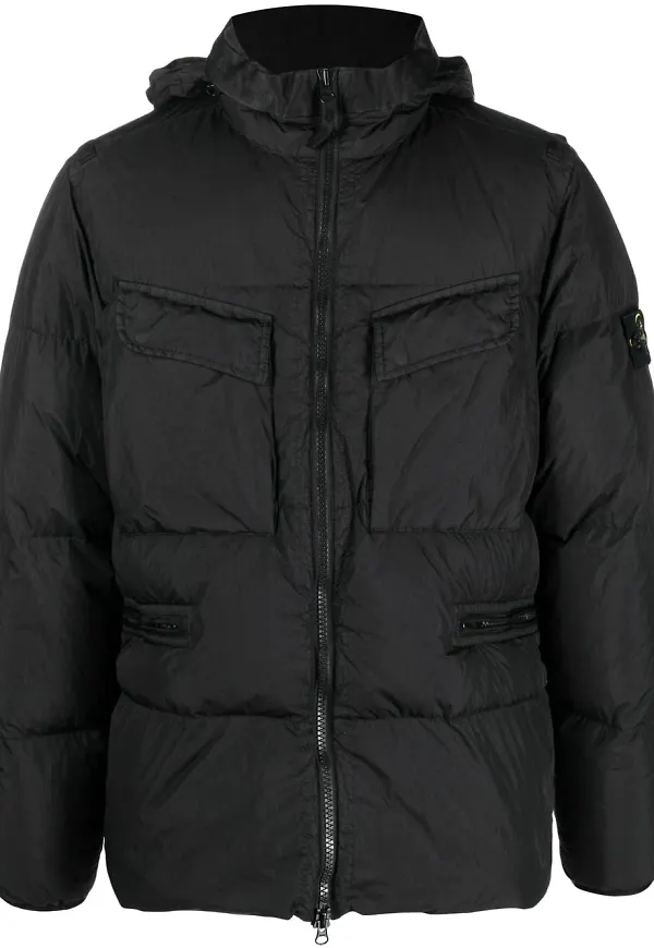 Stone Island dunjacka med kompass - Svart