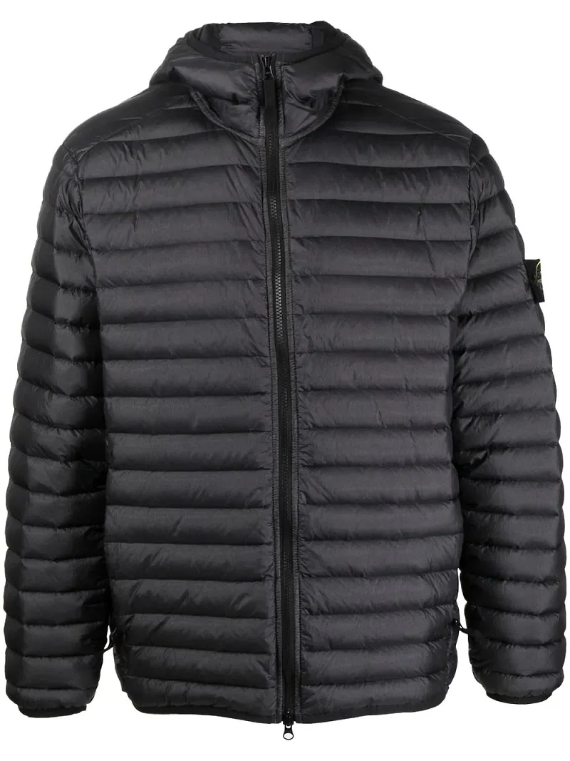 Stone Island dunjacka med panel - Svart