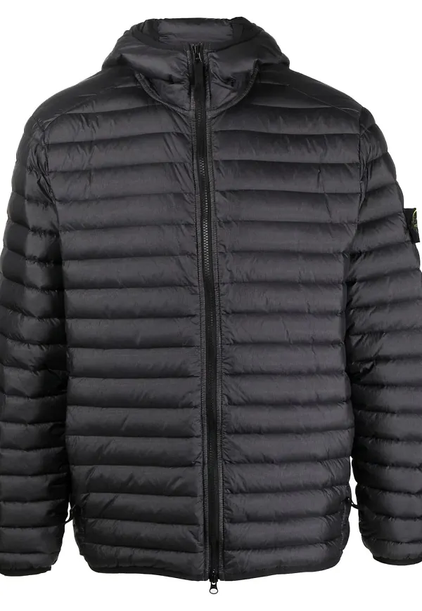 Stone Island dunjacka med panel - Svart