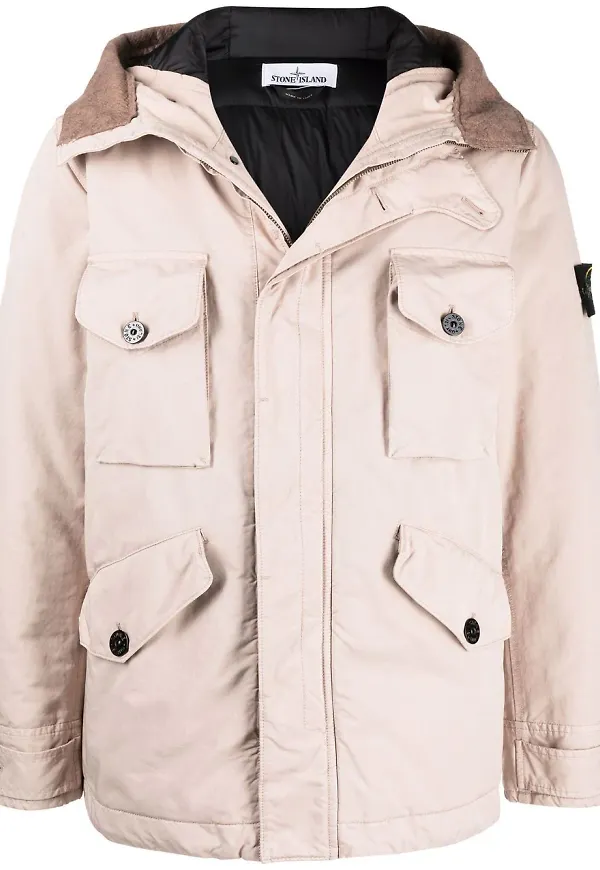 Stone Island dunkappa med huva - Rosa
