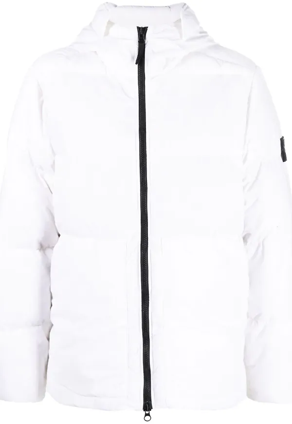 Stone Island dunkappa med huva - Vit