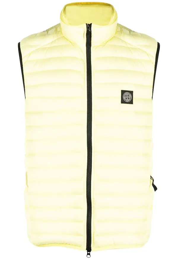 Stone Island dunväst med kompassmärke - Gul