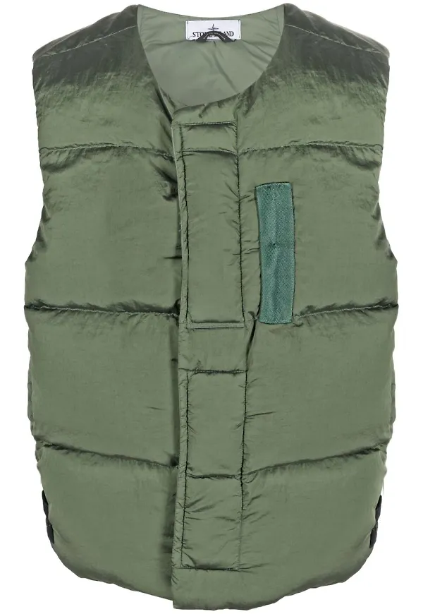 Stone Island ECONYL® Regenerated dunväst - Grön
