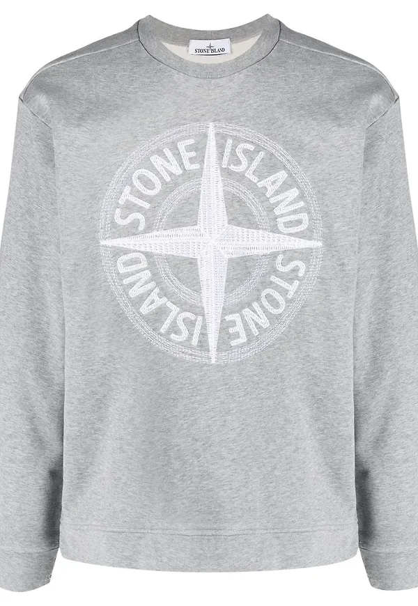 Stone Island embroidered-logo sweatshirt - Grå