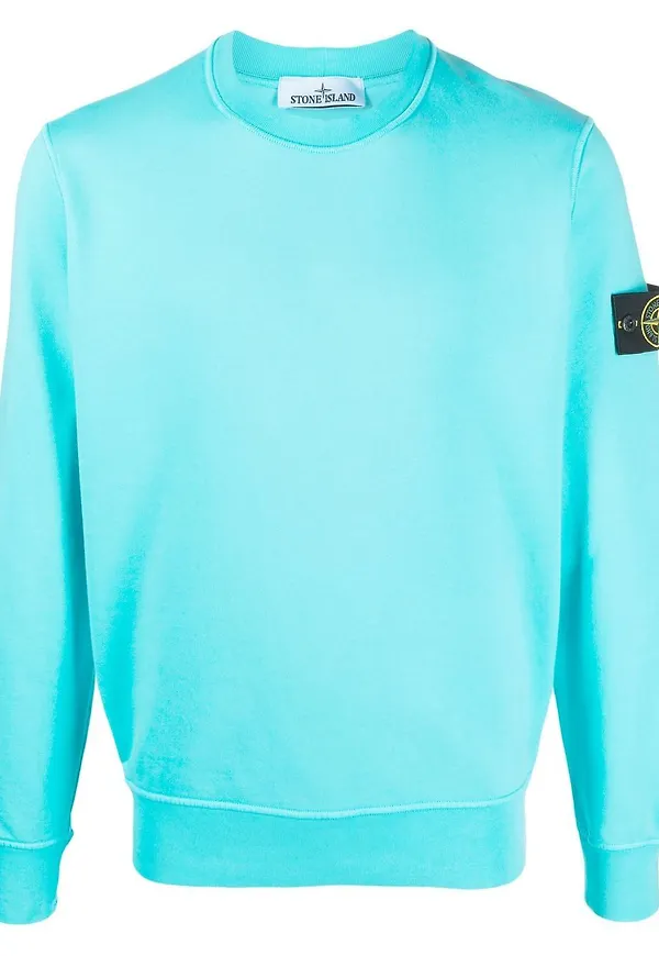 Stone Island enfärgad sweatshirt - Blå